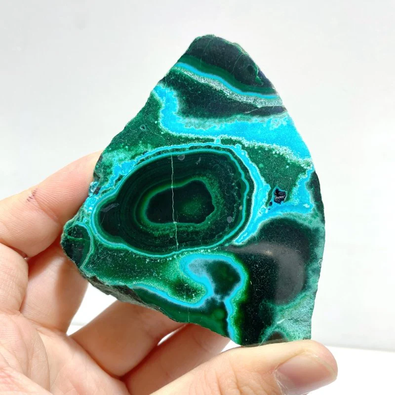 6 Pieces High Quality Small Chrysocolla Mixed Malachite Slab Specimen #5 - Image 3