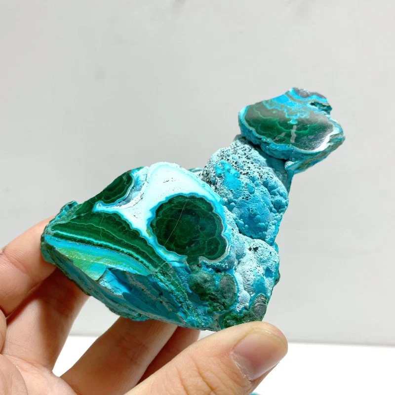 6 Pieces High Quality Small Chrysocolla Mixed Malachite Slab Specimen #5 - Image 4