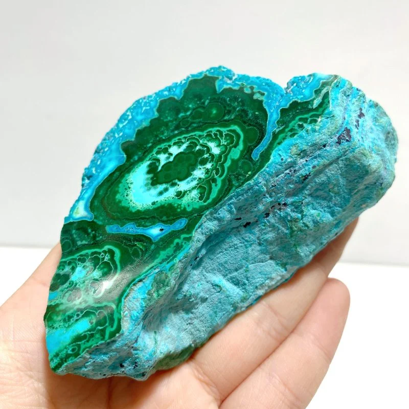 6 Pieces High Quality Small Chrysocolla Mixed Malachite Slab Specimen #5 - Image 6