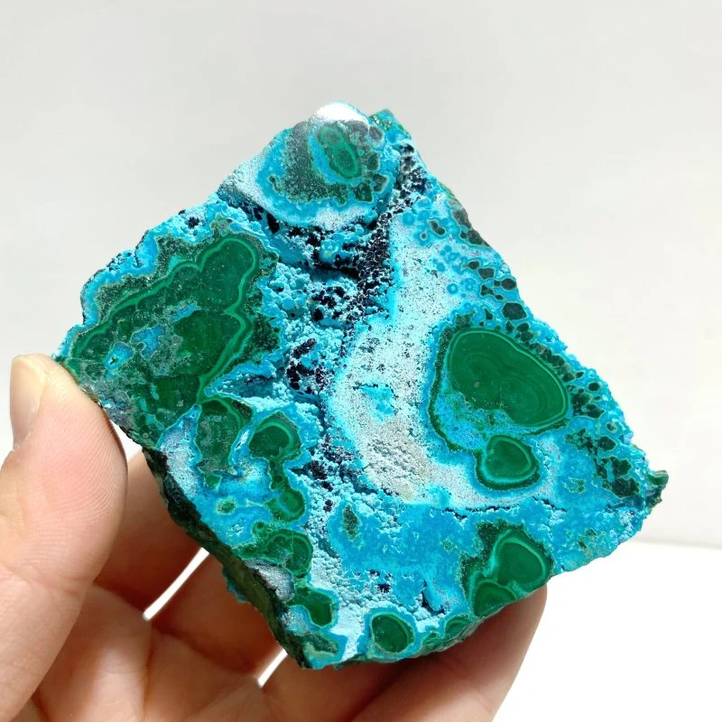 6 Pieces High Quality Small Chrysocolla Mixed Malachite Slab Specimen #5 - Image 7