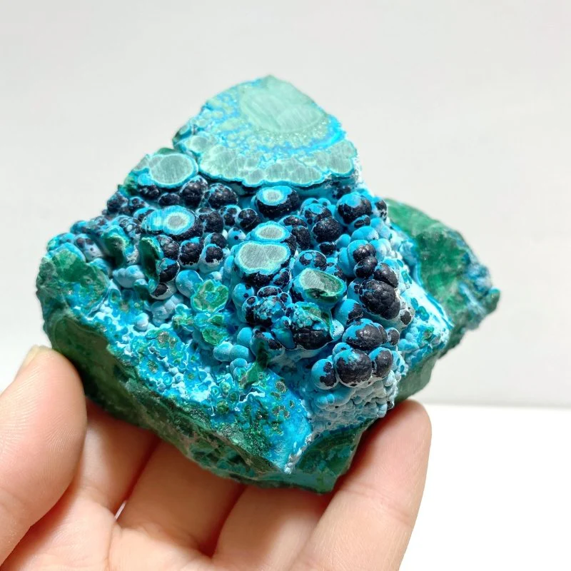 6 Pieces High Quality Small Chrysocolla Mixed Malachite Slab Specimen #5 - Image 8