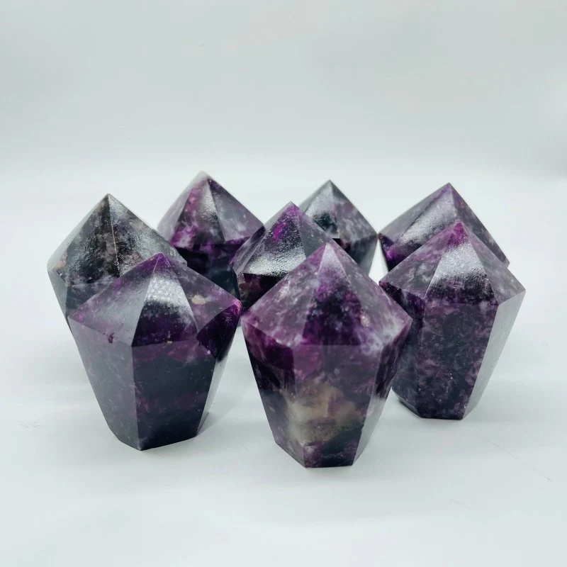 High Quality Spark Lepidolite CupCake Shape Points Wholesale - Image 2