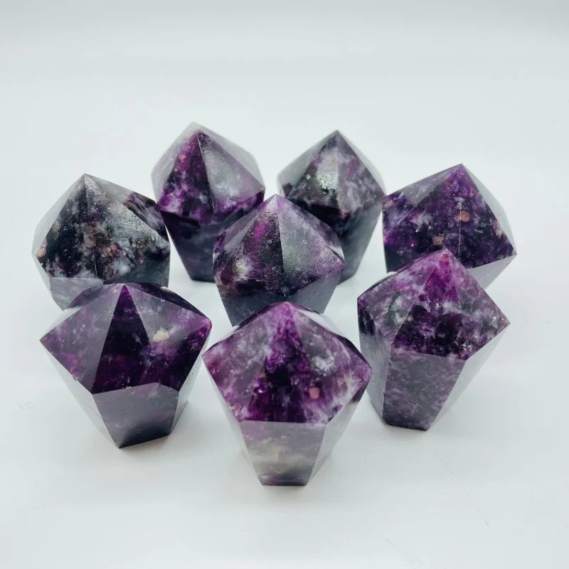 High Quality Spark Lepidolite CupCake Shape Points Wholesale - Image 3