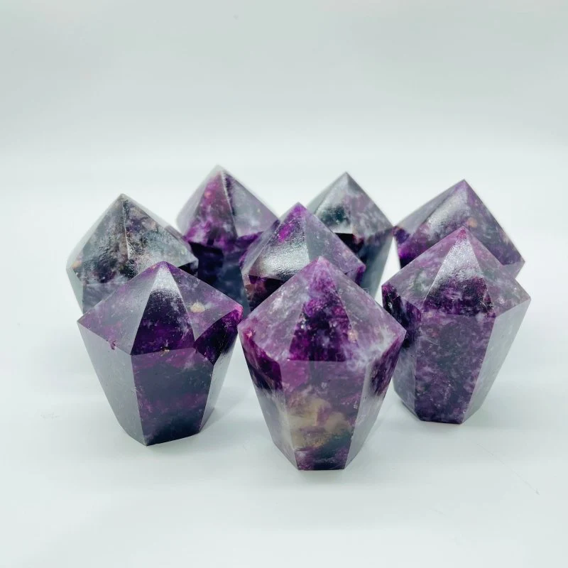 High Quality Spark Lepidolite CupCake Shape Points Wholesale - Image 4