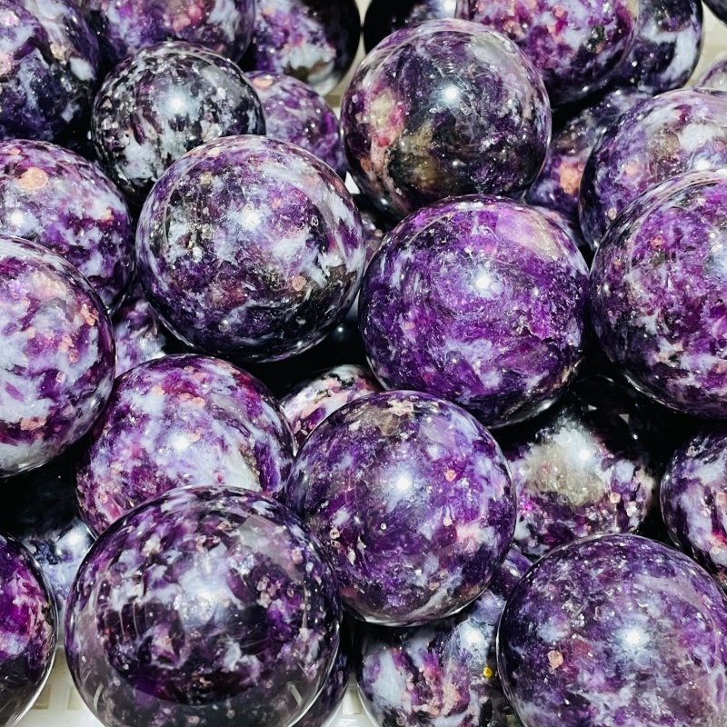 High Quality Spark Lepidolite Spheres Wholesale - Image 3