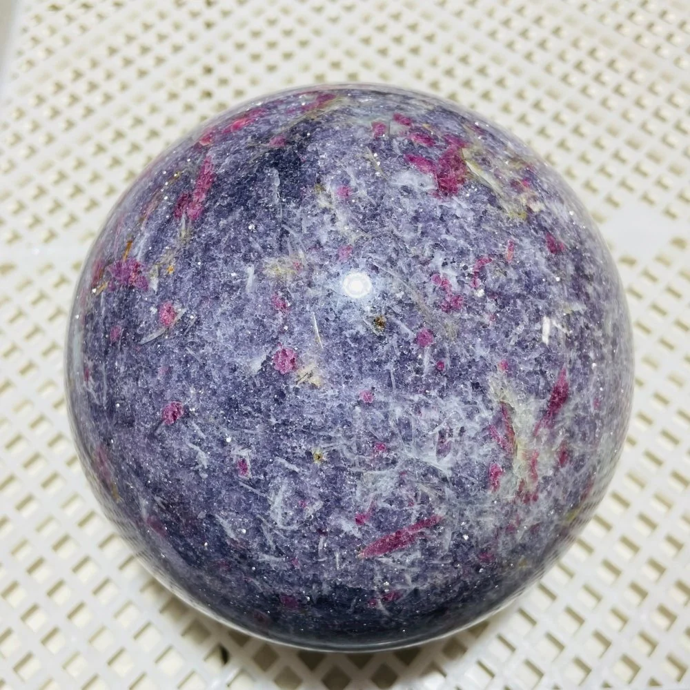 High Quality Red Tourmaline Mixed Mica Sphere - Image 3