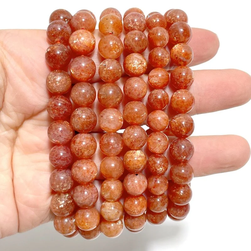 6 Pieces High Quality Sunstone Bracelets For Collection - Image 2