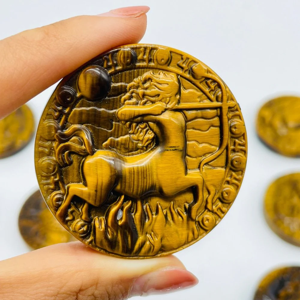 High Quality Tiger Eye Twelve Constellations Carving Wholesale - Image 12