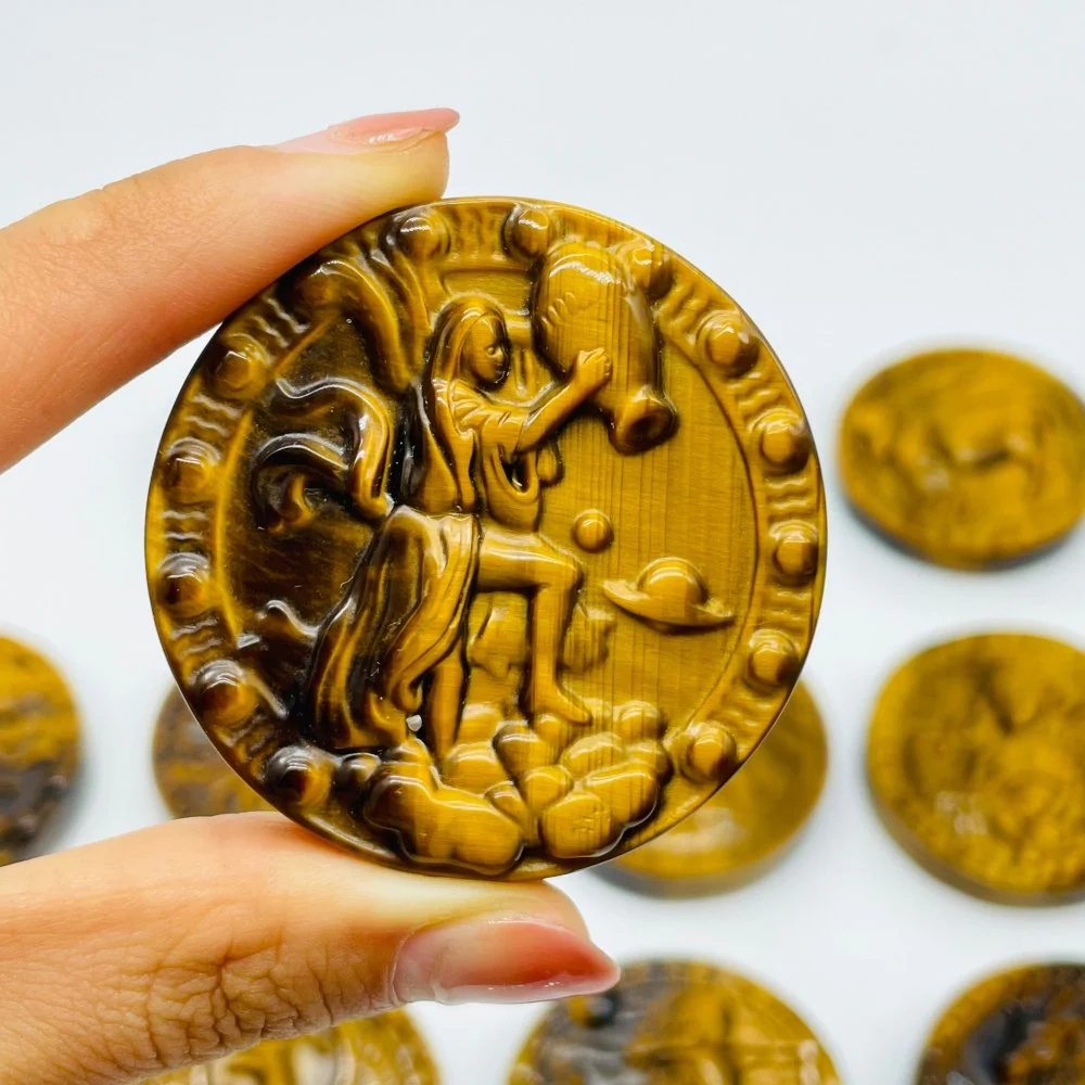 High Quality Tiger Eye Twelve Constellations Carving Wholesale - Image 2
