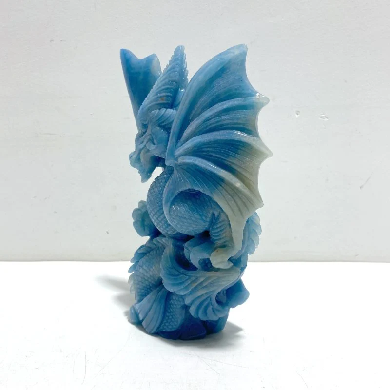 Beautiful Trolleite Flying Dragon Carving - Image 3