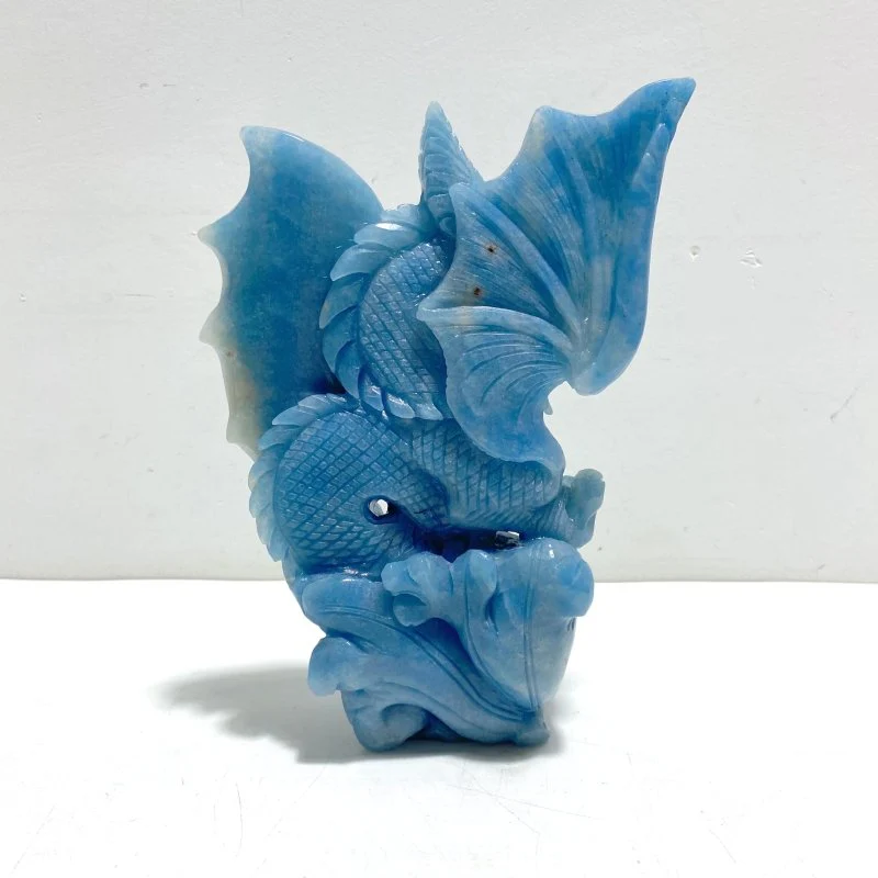 Beautiful Trolleite Flying Dragon Carving - Image 4
