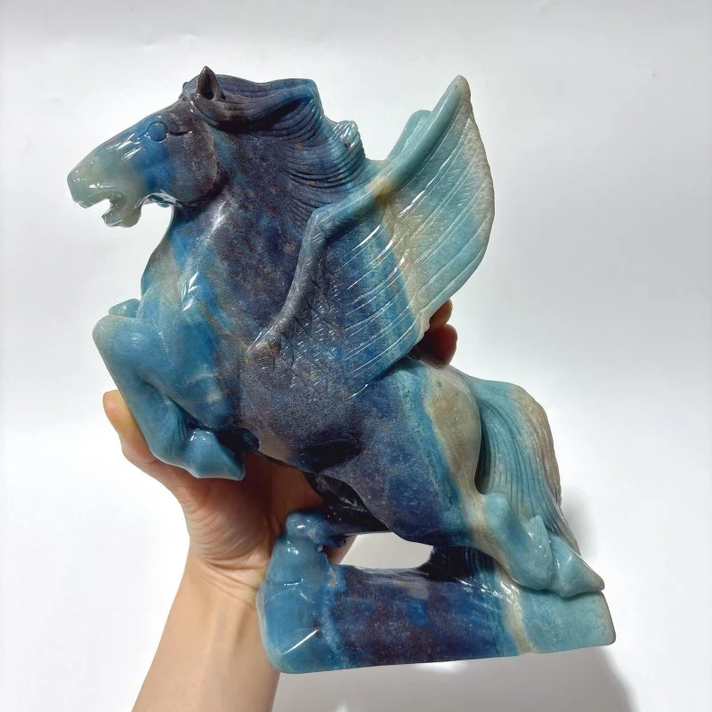 Beautiful Large Trolleite Pegasus Carving