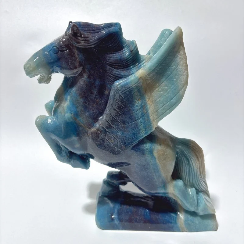 Beautiful Large Trolleite Pegasus Carving - Image 3