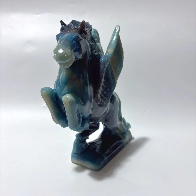 Beautiful Large Trolleite Pegasus Carving - Image 4