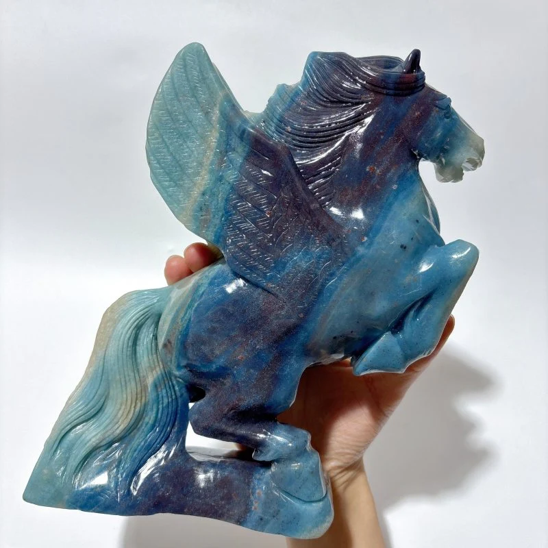 Beautiful Large Trolleite Pegasus Carving - Image 6