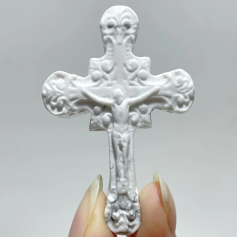 Howlite Crucifixion of Jesus Carving Wholesale
