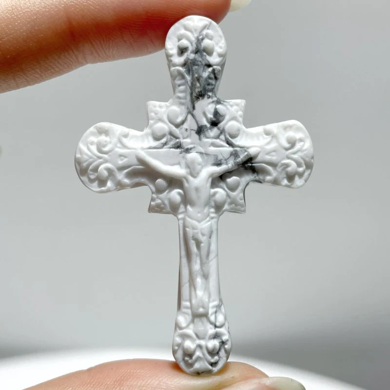 Howlite Crucifixion of Jesus Carving Wholesale - Image 2