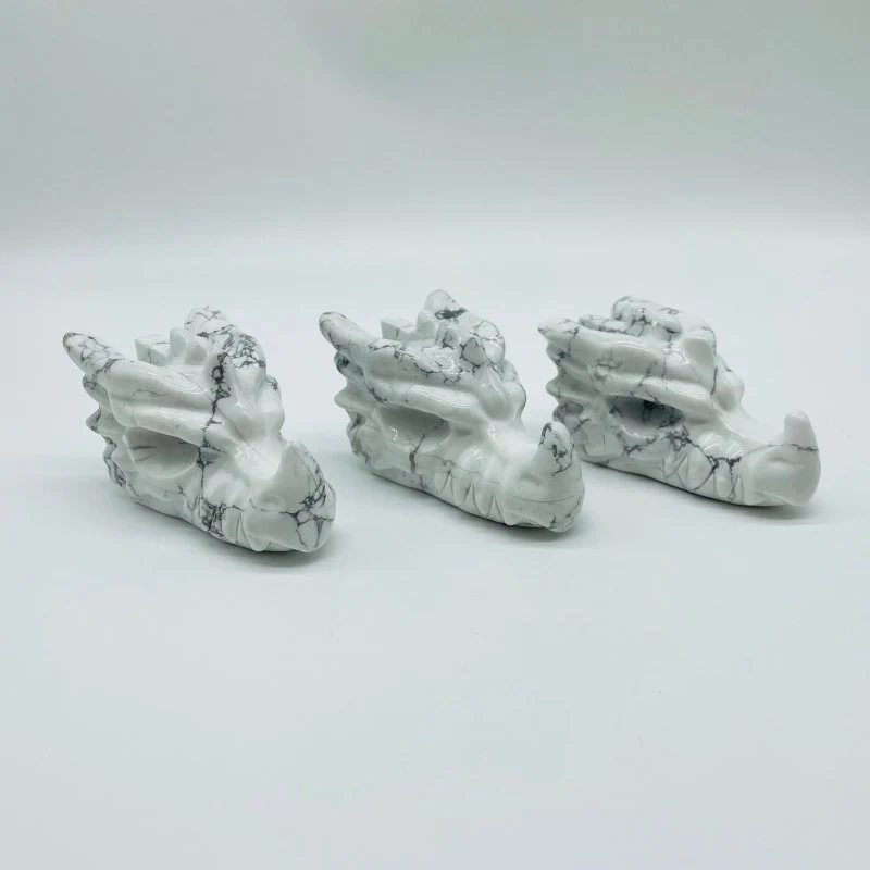 Howlite Dragon Head Carving Wholesale - Image 5