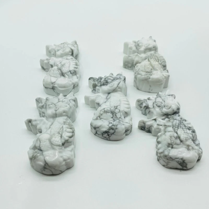 Howlite Garden Baby Dragon Carving Wholesale - Image 4