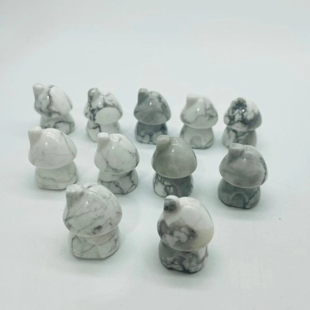 Mini Howlite Mushroom House Carving Wholesale - Image 2