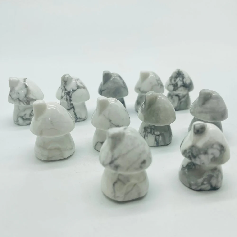 Mini Howlite Mushroom House Carving Wholesale - Image 3