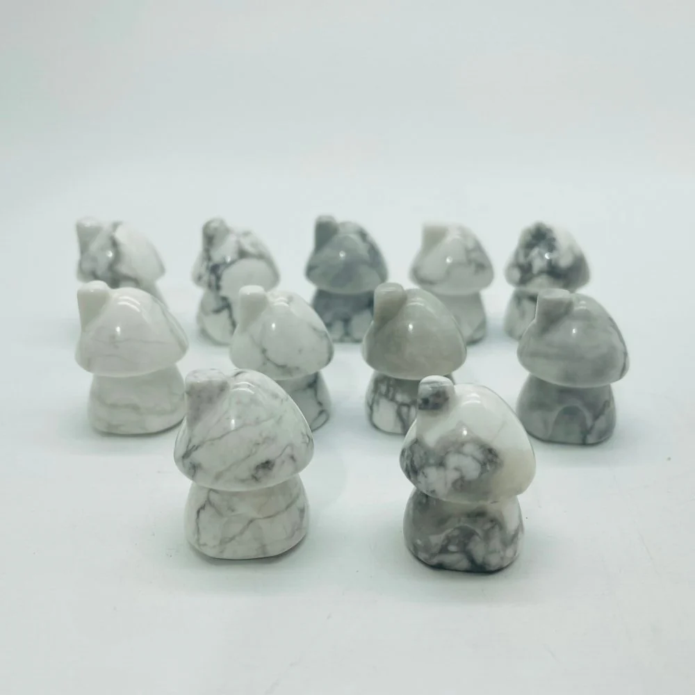 Mini Howlite Mushroom House Carving Wholesale - Image 4