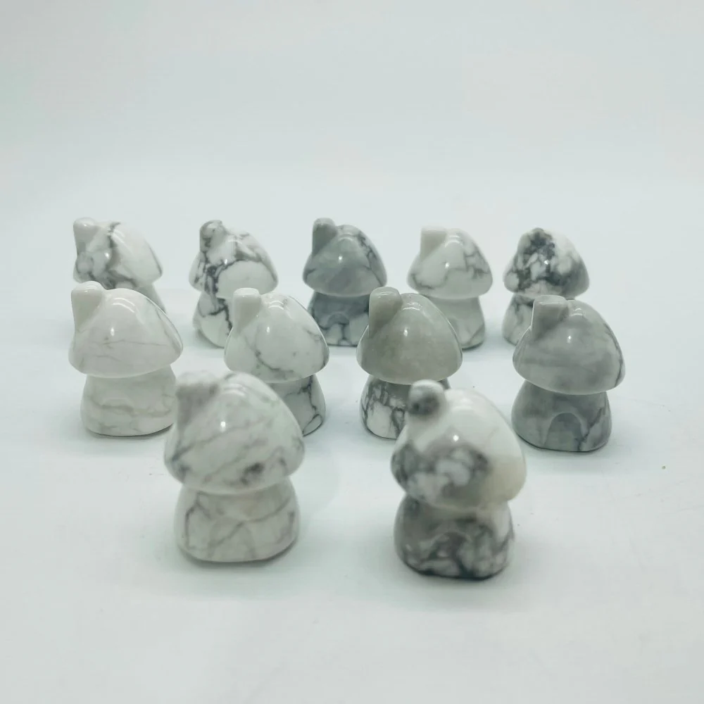 Mini Howlite Mushroom House Carving Wholesale - Image 5
