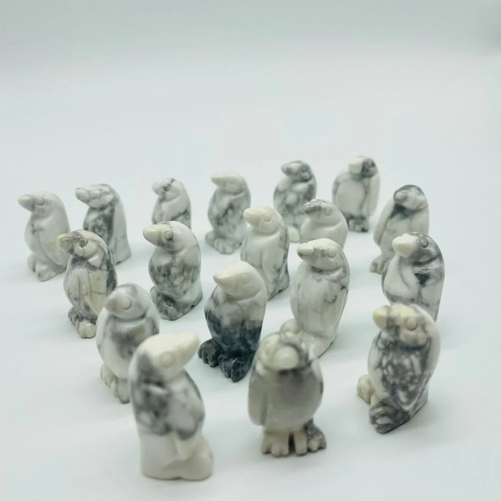 Howlite Penguin Carving Wholesale - Image 3