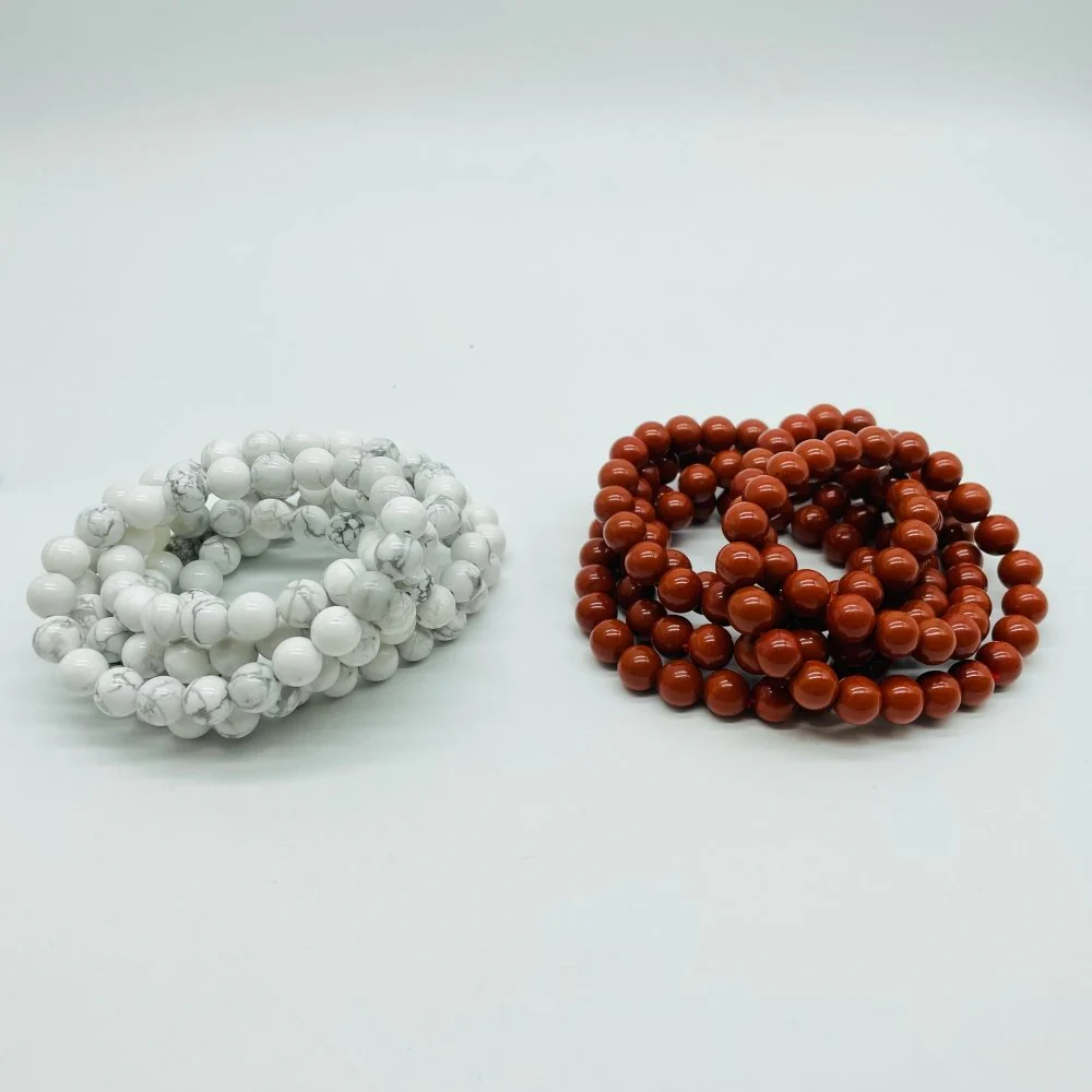 Howlite & Red Jasper Bracelet Wholesale - Image 2