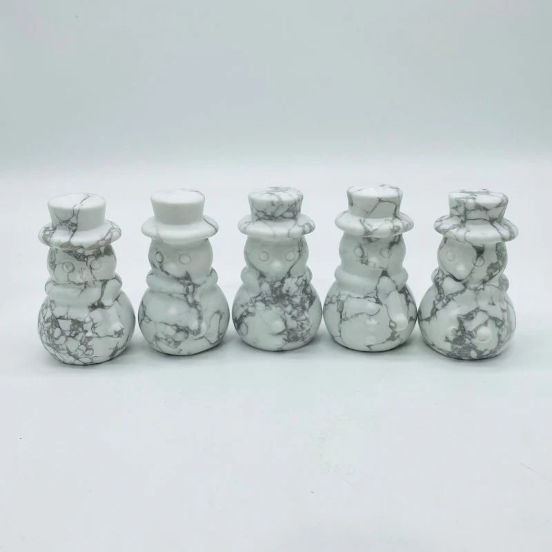 Howlite Snowman Carving Christmas Crystal Wholesale - Image 3