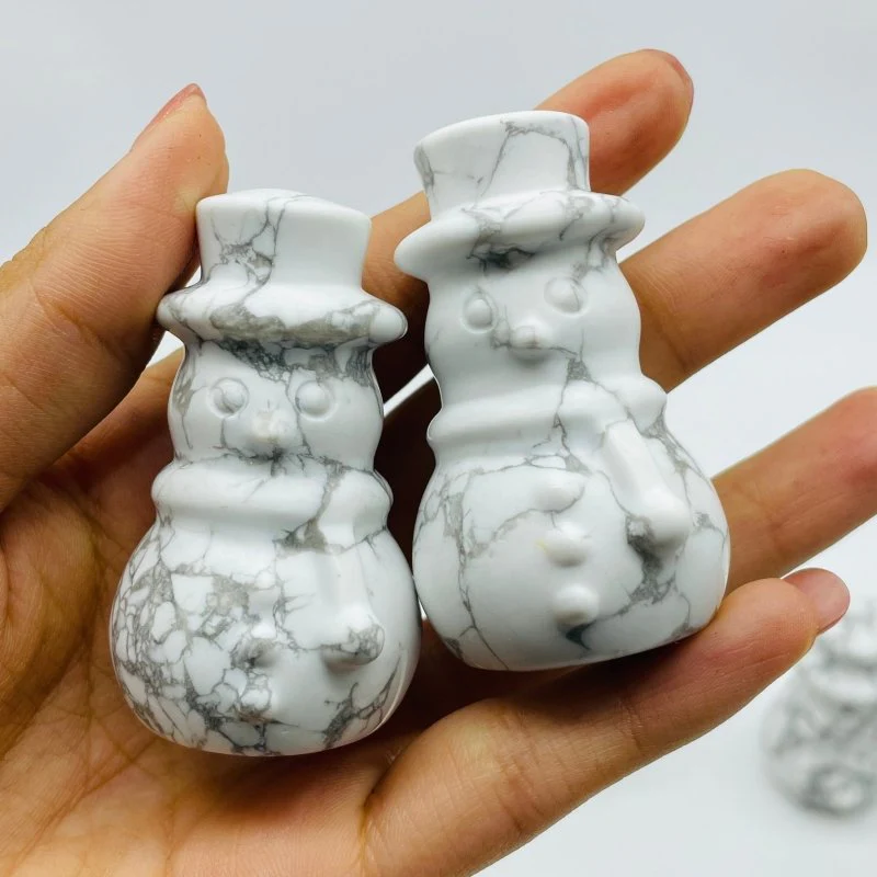 Howlite Snowman Carving Christmas Crystal Wholesale - Image 4