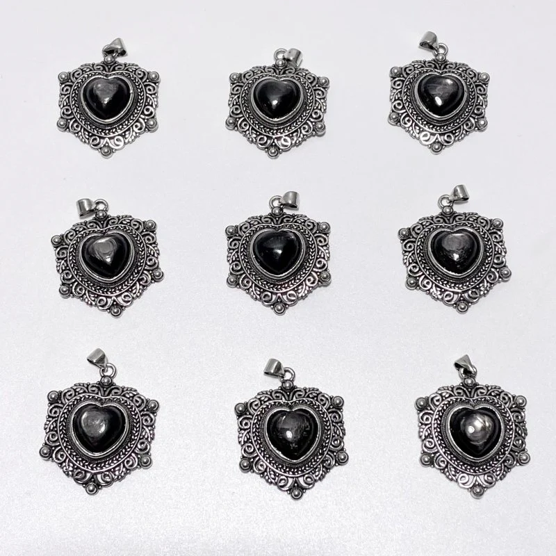 Hypersthene Stone Heart Pendant Wholesale - Image 4