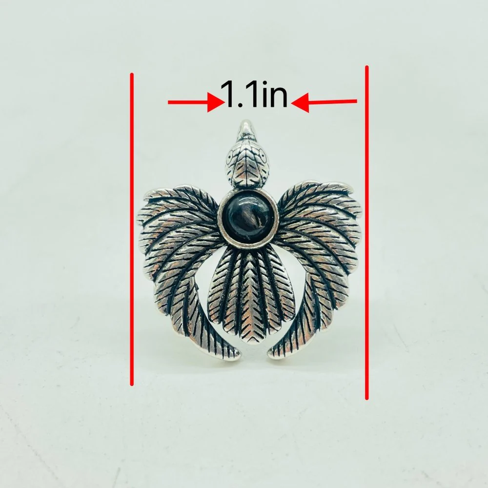 Hypersthene Stone Feather Ring Wholesale Clearance - Image 2