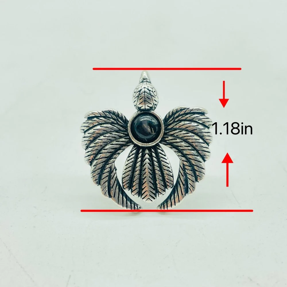 Hypersthene Stone Feather Ring Wholesale Clearance - Image 3