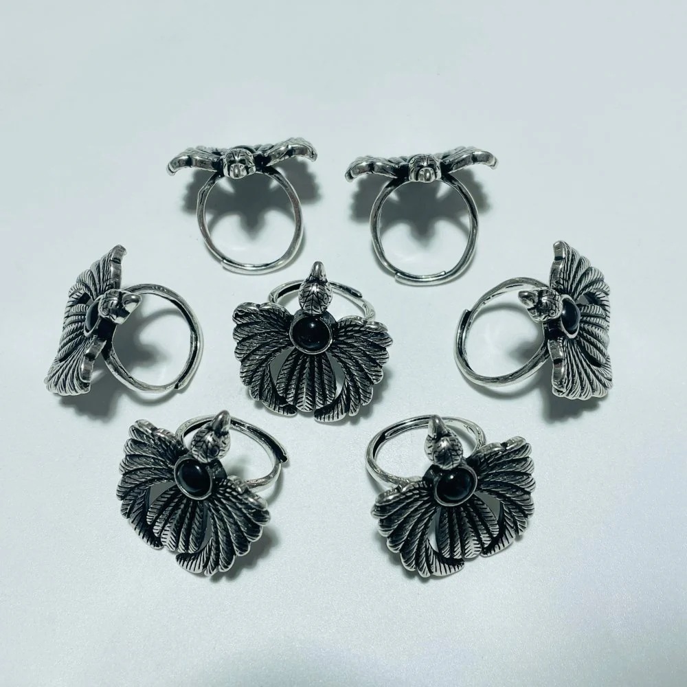 Hypersthene Stone Feather Ring Wholesale Clearance - Image 4
