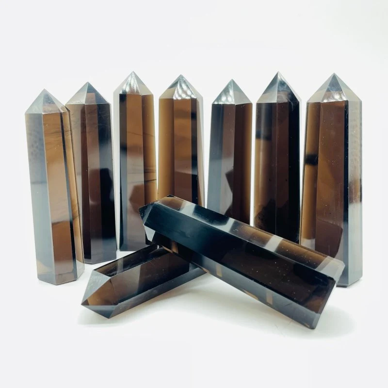Ice Obsidian Crystal Point Black Lace Obsidian Tower Wholesale - Image 2