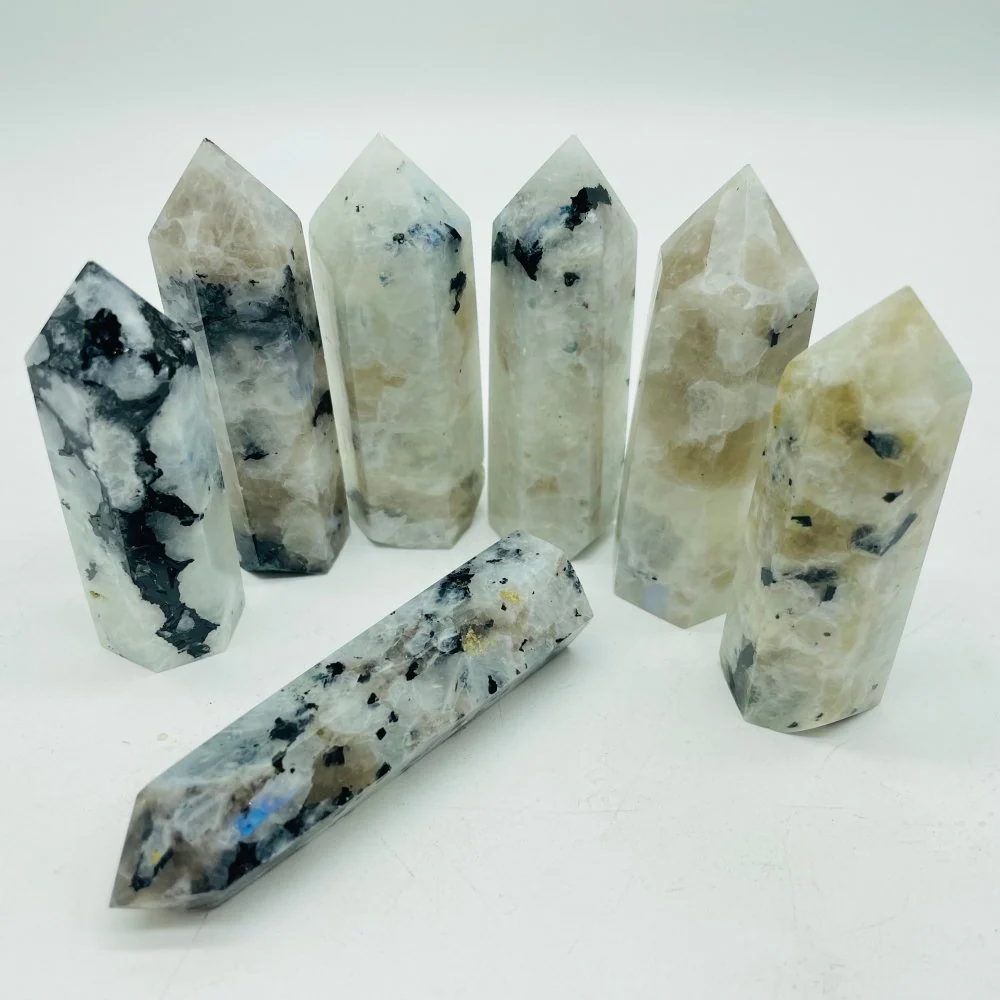 Natural Rainbow Moonstone Tower Points Wholesale - Image 3