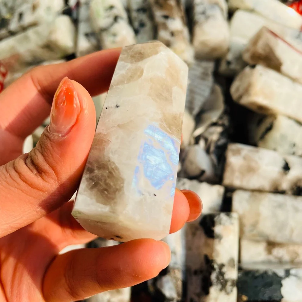 Natural Rainbow Moonstone Tower Points Wholesale - Image 5