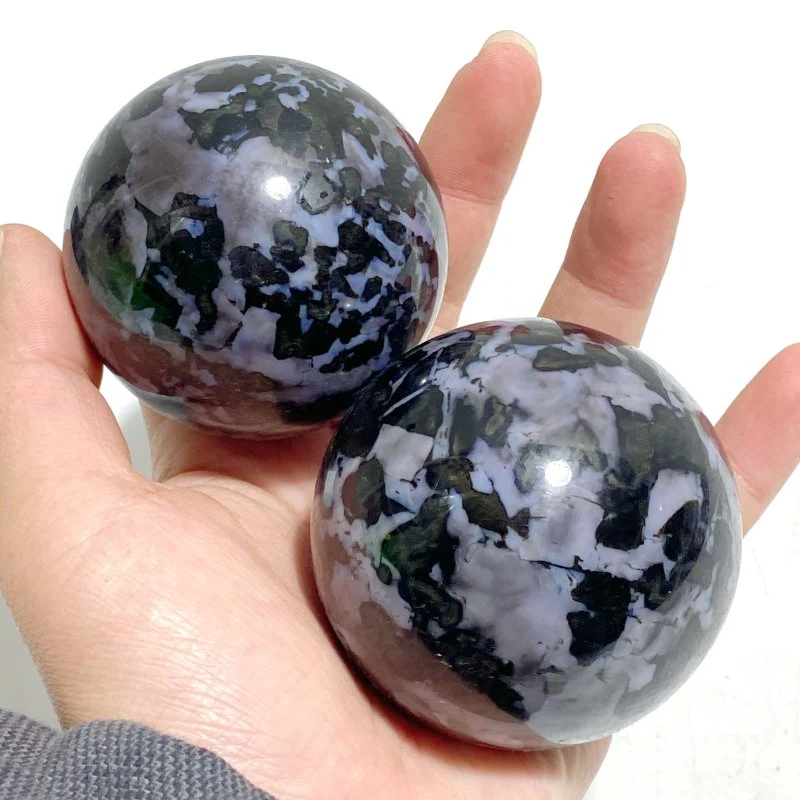 Indigo Gabbro Stone Sphere Ball Wholesale - Image 5