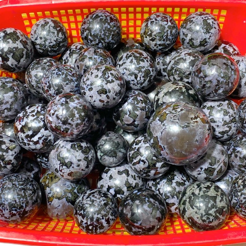 Indigo Gabbro Stone Sphere Ball Wholesale - Image 6