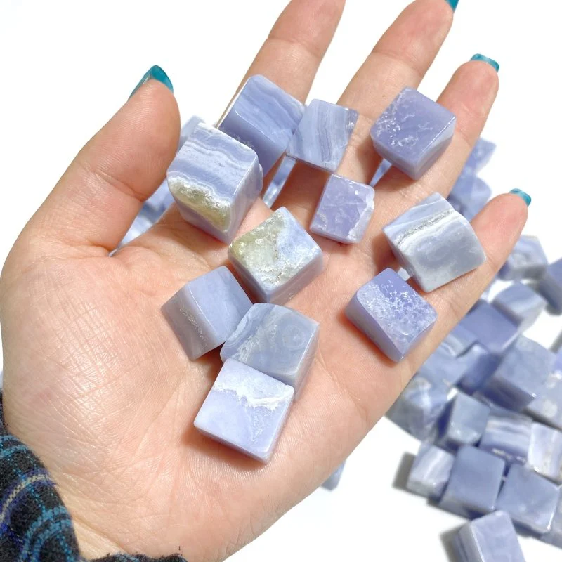 Irregular Blue Lace Agate Cube Wholesale - Image 2
