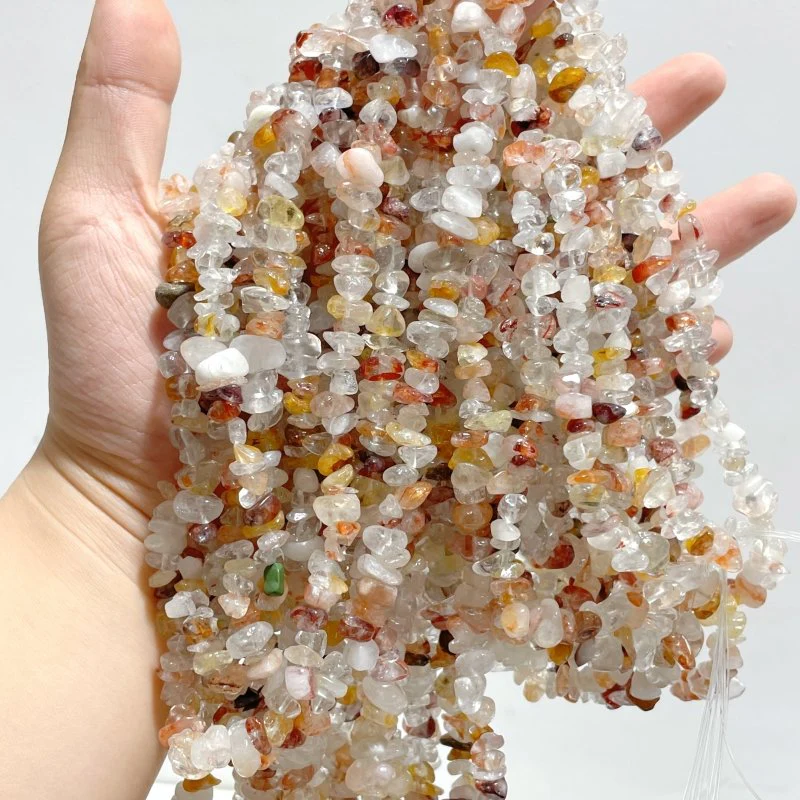 Irregular Crystal Chips Stone DIY Bracelet Wholesale Sunstone Gold Sheen Obsidian - Image 2