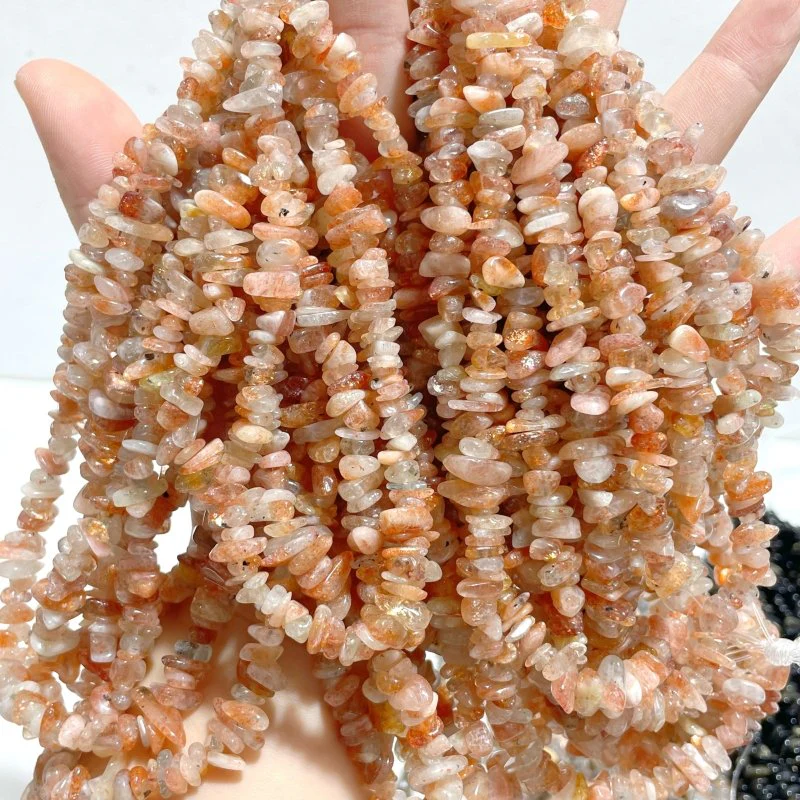 Irregular Crystal Chips Stone DIY Bracelet Wholesale Sunstone Gold Sheen Obsidian - Image 3