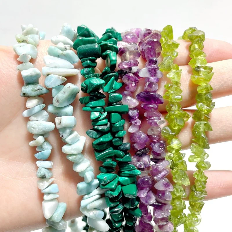 Irregular Crystal Chips Stone DIY Larimar Malachite Wholesale Loose Beads #1