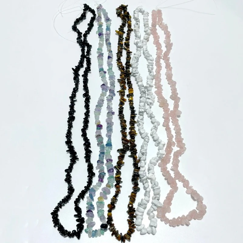 Irregular Crystal Chips Stone DIY Rose Quartz Obsidian Loose Beads #2 - Image 13