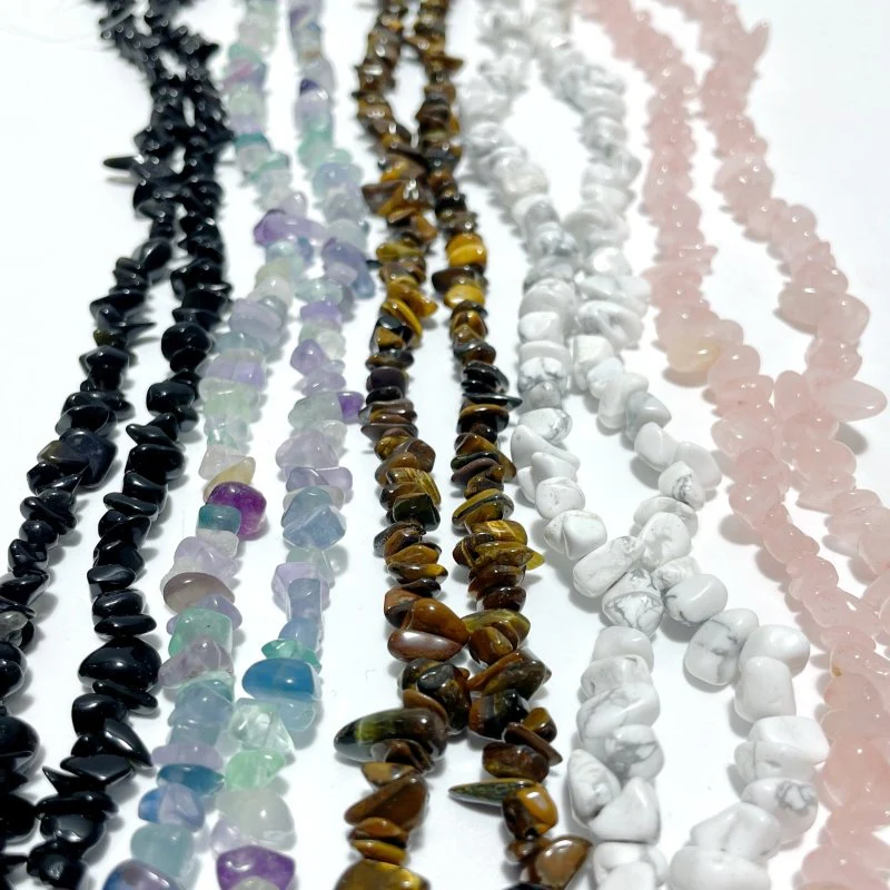 Irregular Crystal Chips Stone DIY Rose Quartz Obsidian Loose Beads #2 - Image 2