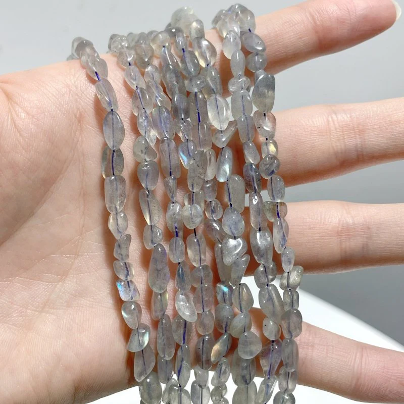 Labradorite Aquamarine Chips Bracelet 0.1-0.2in(3-5mm) Wholesale - Image 4