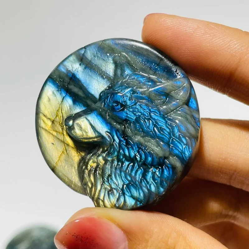 Labradorite Carving Wolf Wholesale - Image 3