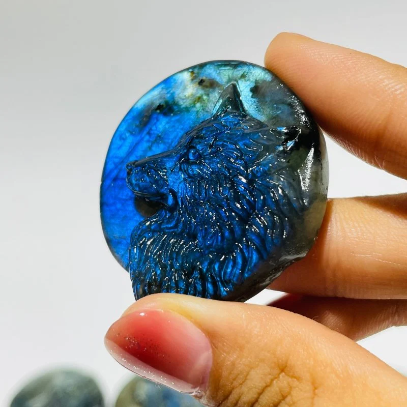 Labradorite Carving Wolf Wholesale - Image 4