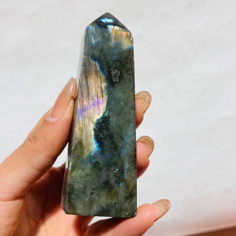 Labradorite Four-Sided Tower Point Wholesale - Image 3
